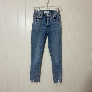 Abercrombie & Fitch Super Skinny Ankle Jeans High Rise Blue Size 0 / 25